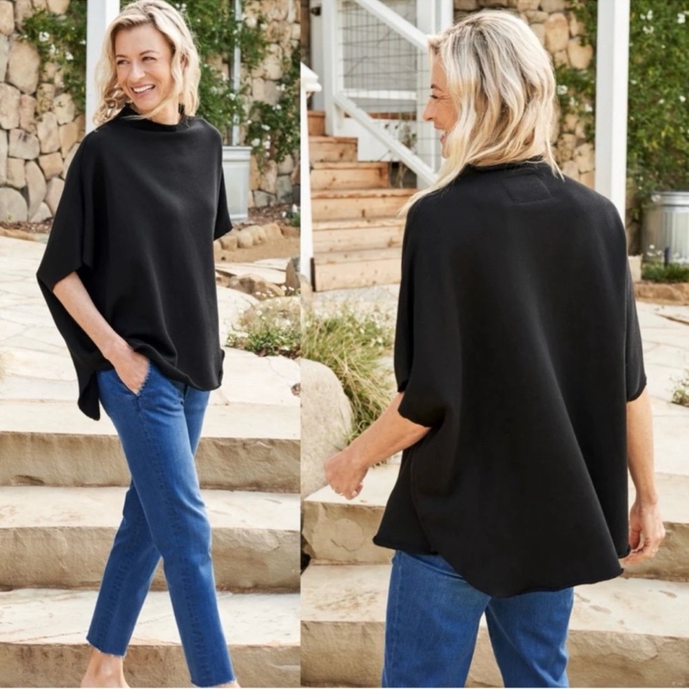 Frank & Eileen Audrey Funnel Neck Capelet‎ One Size NWOT